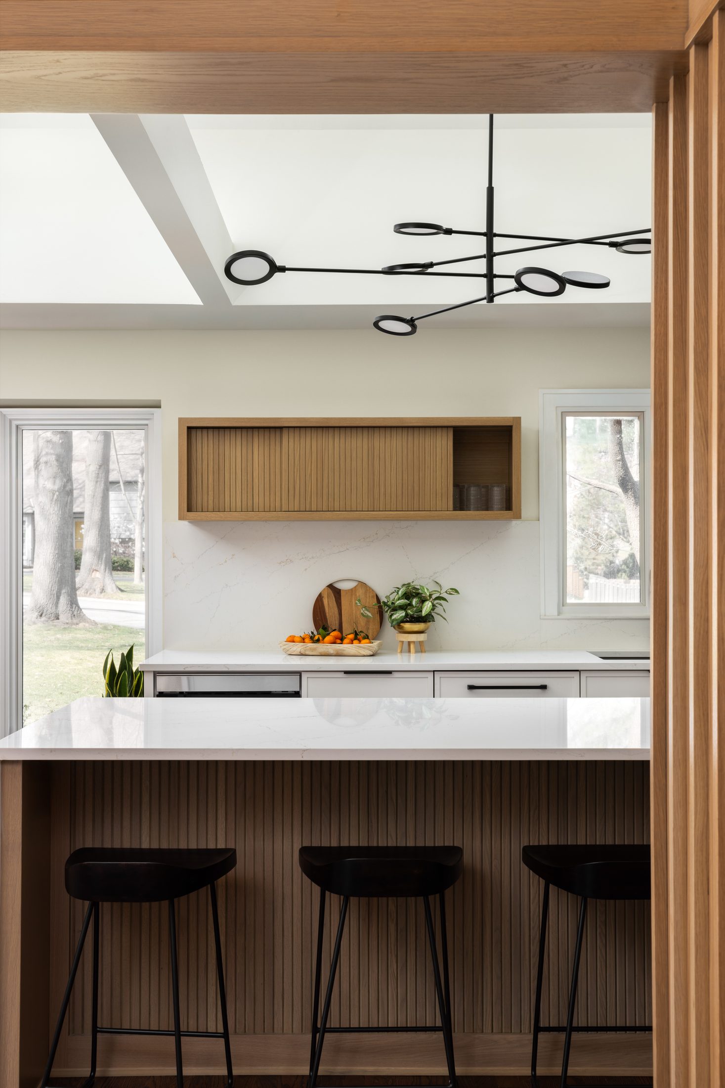 Slat and Sky — wood slat screen