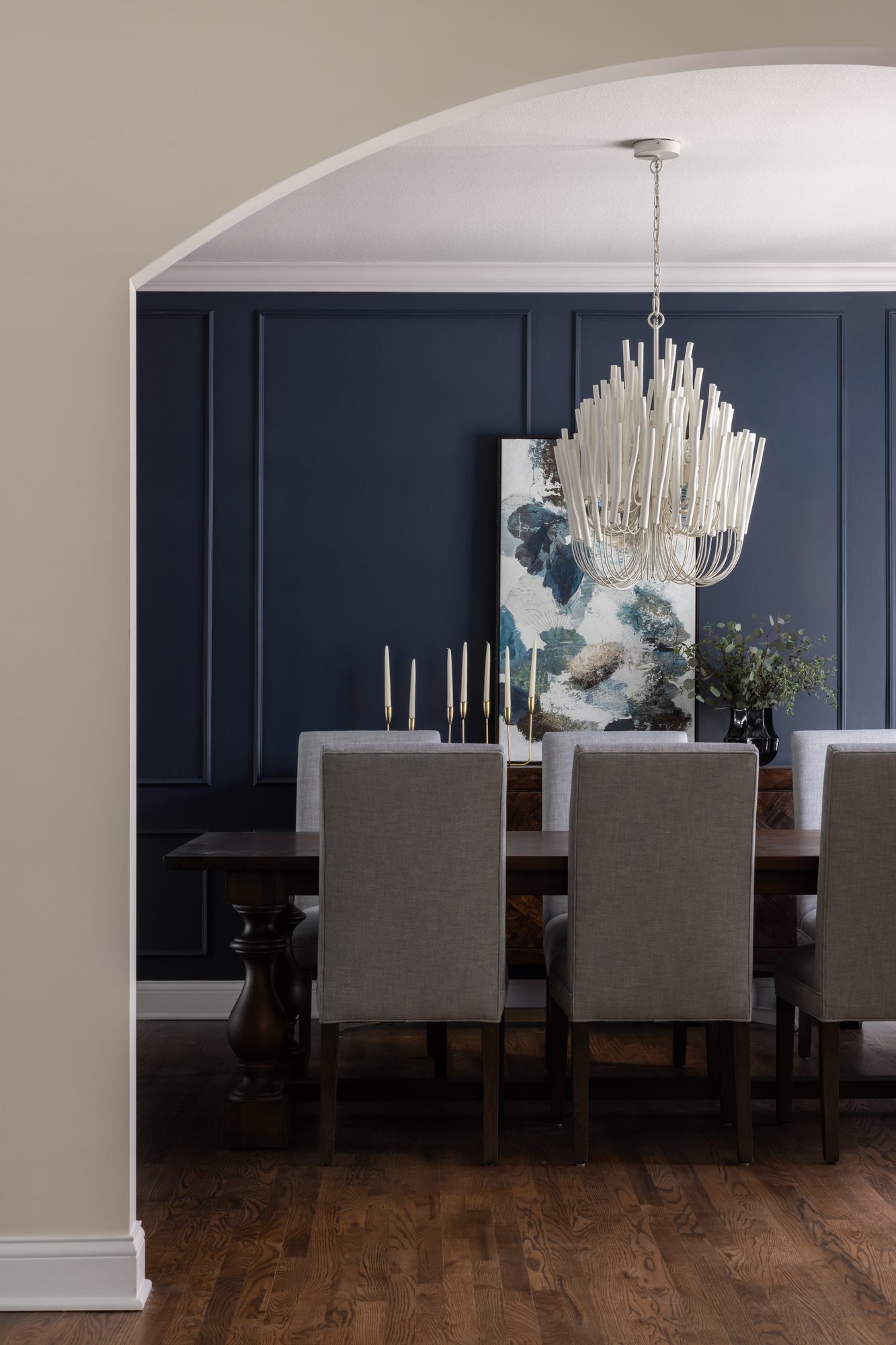 Via Villa — navy dining room
