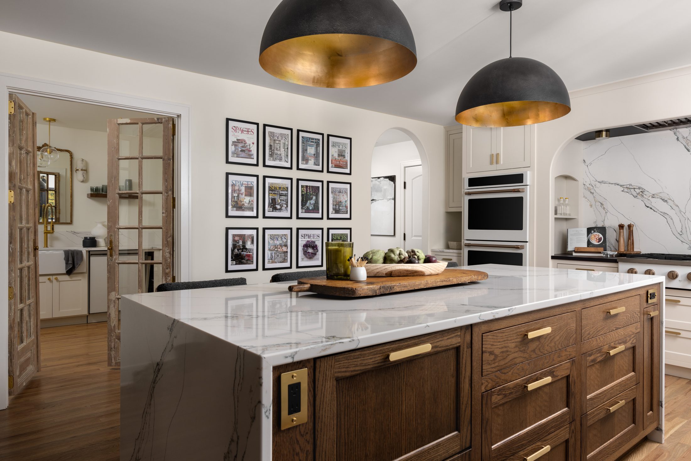 Vision in The Village — island with view into the prep kitchen